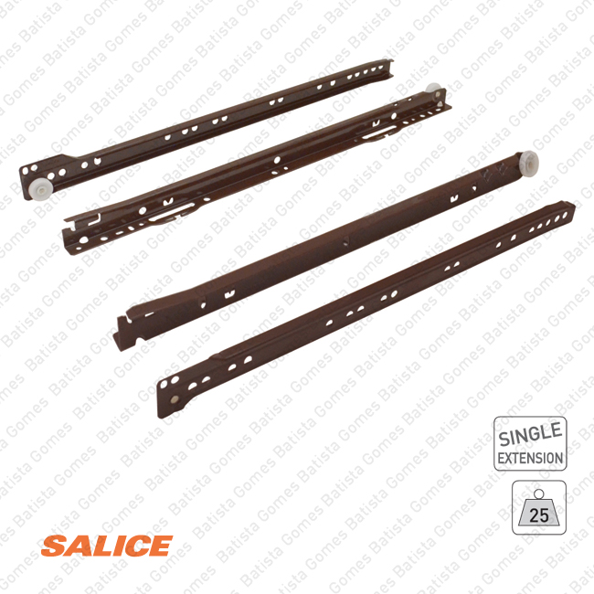 Corredi�as para gavetas SALICE / Extra��o parcial / 25Kg